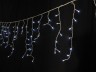 Гирлянда уличная "Бахрома" 4м*0,6м, LED-180, 8 режимов. цвет свечения-БЕЛЫЙ,нить белая
