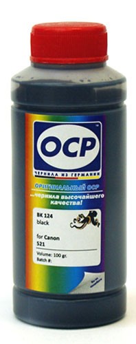Чернила OCP BK 124 (Photo Black) для картриджей CANON, 100 г
