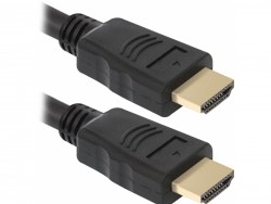 Кабель HDMI - HDMI Defender HDMI-7, 2.0м, круглый, силикон, цвет: чёрный