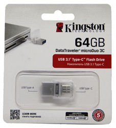 USB флешка 64GB Kingston DataTraveler microDuo 3C USB 3.1