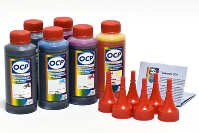Kомплект чернил OCP BKP 44, Grey 123, BK 124, C 154, M/Y 144 для CANON PGI-520/ CLI-521, 100 г х 6