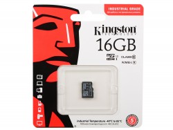 Карта памяти MicroSDHC 16Gb Kingston UHS-1 до 90Mb/s (Industrial Grade)