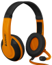 Наушники с микрофоном Defender Warhead G-120 черный + оранжевый