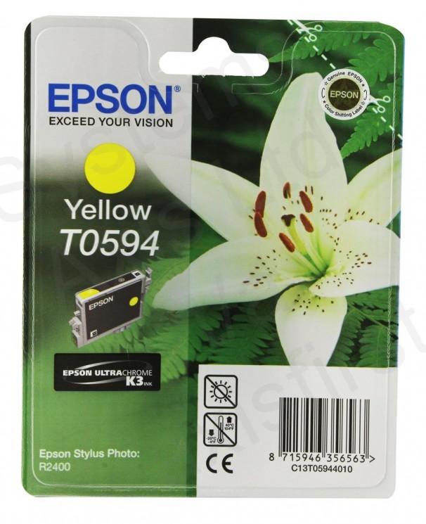Картридж Epson T0594 Yellow оригинал в технологической упаковке