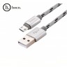 Купить USB кабель HOCO (Original) U6 Micro 1,2 м. Цвет: Серебристый в магазине Мастер Связи