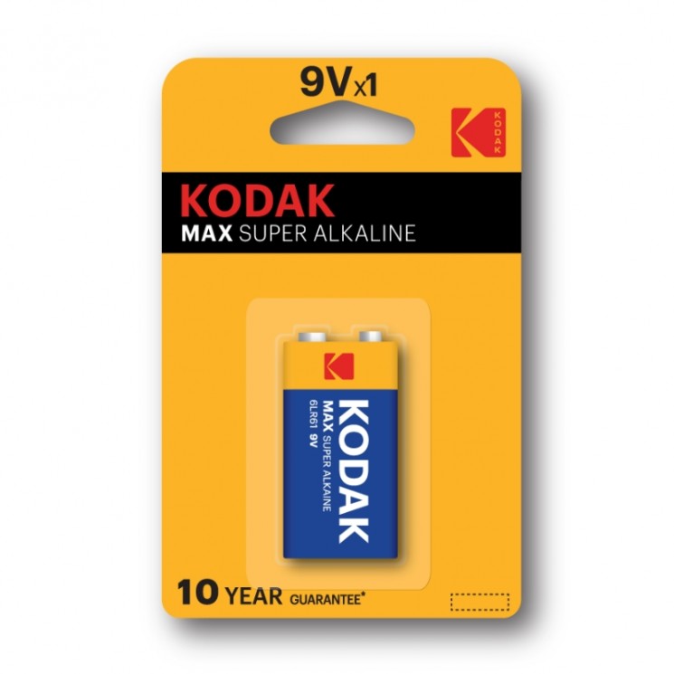 Купить Батарейка Kodak Крона 9V, 6LR61 Max Super Alkaline в магазине Мастер Связи