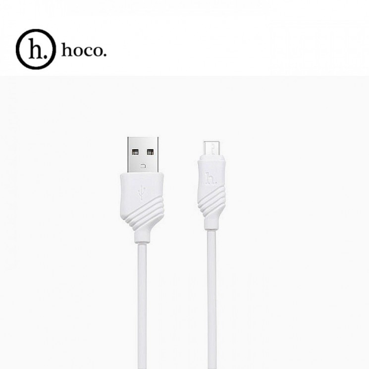 USB кабель HOCO (Original) X6 Khaki Micro 1м Цвет: Белый