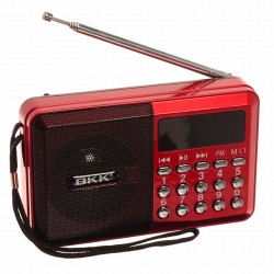 Портативный радиоприемник KK62 USB / TF / FM / AUX с часами и будильником