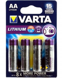 Батарейка Varta LITHIUM AA/LR6 1.5V  -  4шт.