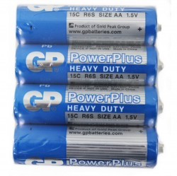 Батарейка GP AA PowerPlus Heavy Duty 1.5V (15C/R06) 4шт в упаковке