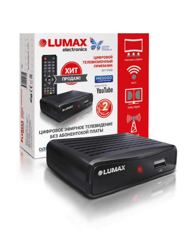 Lumax DV1111 HD Цифровая DVB-T2 приставка