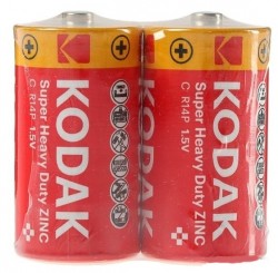 Батарейка C Kodak SUPER HEAVY DUTY R14, 1.5 В