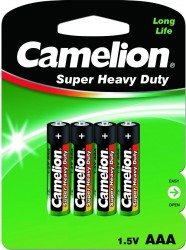 Батарейка AAA Camelion R03-4BL, 1.5В, (4/48/1152)