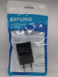 Сетевое зарядное устройство Exployd EX-Z-139 2xUSB 2.1A. Цвет: черный(без кабеля) 