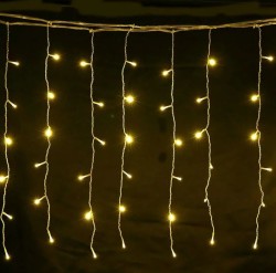 Бахрома уличная 6м-70см., 320 !!! ламп LED, цвет свечения Теплый Белый ,нить белая, можно соединять (арт. zwm-2-800zol)