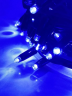 Гирлянда уличная, Длина 40 метров, 400 LED ламп, провод каучук, цвет свечения Синий, каждый 10й огонёк мерцает белым светом (KS-10-blue)  