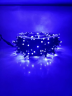 Гирлянда уличная, Длина 40 метров, 400 LED ламп, провод каучук, цвет свечения Синий, каждый 10й огонёк мерцает белым светом (KS-10-blue)  