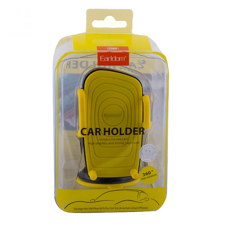 Купить Earldom EH-06 Yellow - Black, держатель для телефона в автомобиль в магазине Мастер Связи