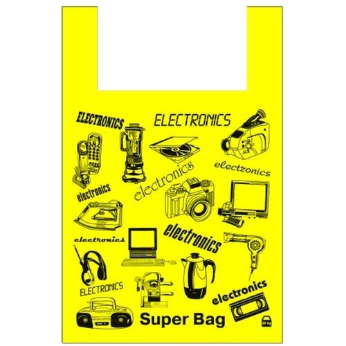 Купить Пакет майка «Электроника  желтая» 42х65 см, ПНД, 17 мкм  в магазине Мастер Связи