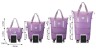 Сумка дорожная со съемными колесами 4 размера фиолет