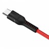 Кабель USB - Type-C HOCO U31 Benay, 1.2м, круглый, 2.4A, ткань, цвет: красный