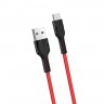 Кабель USB - Type-C HOCO U31 Benay, 1.2м, круглый, 2.4A, ткань, цвет: красный