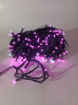 Гирлянда уличная 40м. 250 LED, темный провод, Розовый с мерцанием (можно соединять) (арт.WM40)
