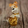 Купить Сувенир полистоун "Пёсик Макс с золотым бантом" МИКС 4х2,6х2 см в магазине Мастер Связи