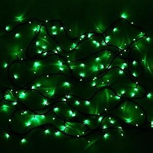 Купить Гирлянда для улицы 20м 240 ламп LED,8 режимов, чёрный провод, Зеленый (можно соединять) в магазине Мастер Связи