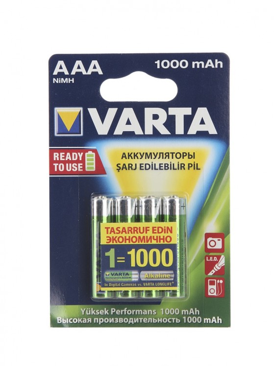 Купить Аккумулятор AAA Varta 1000 мАч  (мизинчиковый) в магазине Мастер Связи