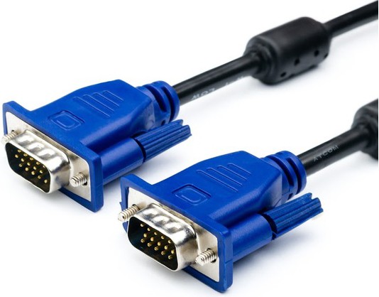VGA кабель Atcom 15 метров (2 феррита)