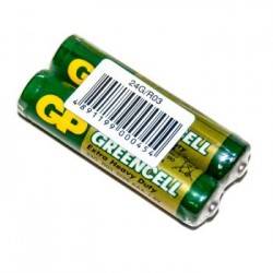 Батарейка GP 24G Greencell BL2 ААA, LR03 (мизинчиковая),1,5V, 2шт. в упаковке