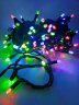 Гирлянда уличная, Длина 10 метров, 125 LED ламп, провод каучук, цвет свечения Мульти, каждый диод мигает разными цветами (XL8-10-mult)