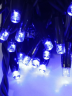 Гирлянда уличная 10м. на толстом черном проводе, свечение Красный с мерцанием (арт. XL10-blue)