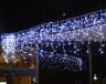 Бахрома для улицы 6м*30/50/70см, 150 LED, цвет свечения белый, нить белая, Мерцает,можно соединять (арт.zwm-3-w)