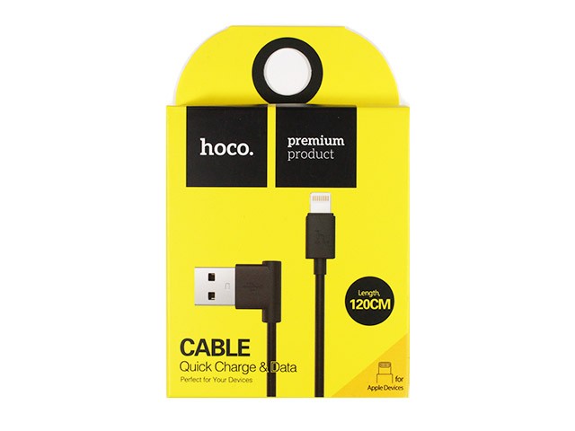 Купить Кабель USB - Apple 8 pin Lightning  HOCO UPL11, 1.2м, боковой Black в магазине Мастер Связи