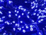 Гирлянда уличная Д: 50м., 400LED ламп, тёмный провод, цвет свечения Синий
