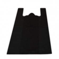 Пакет "Чёрный", полиэтиленовый майка, 45 х 25 см, 9 мкм 1099475 (100 штук)