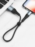 Кабель USB - Apple 8 pin HOCO X38 Cool, 0.25м, круглый, 2.4A, ткань, цвет: черный