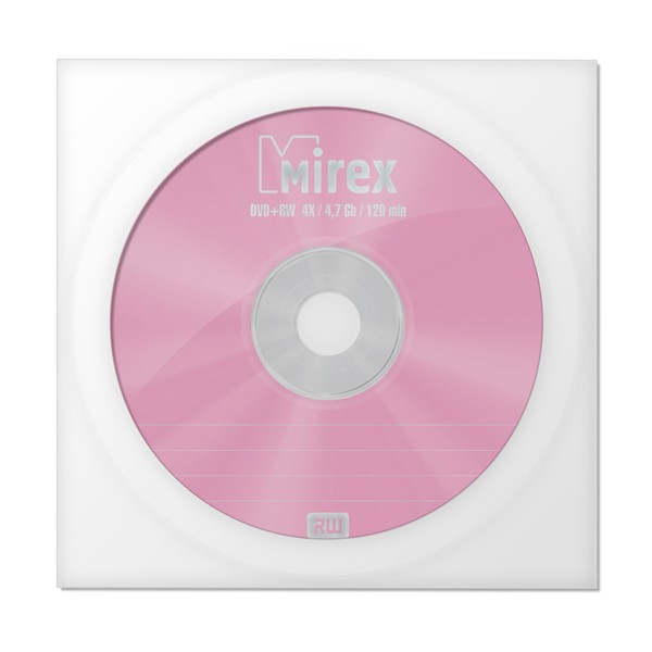 Диск MIREX DVD+RW 4,7 Гб 4x в бумажном конверте с окном
