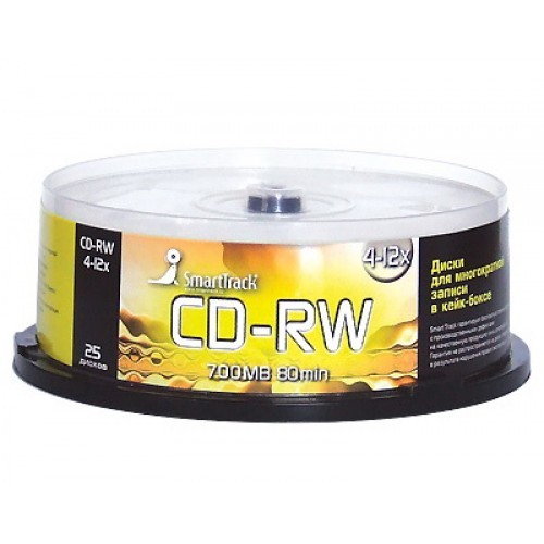 Диск ST CD-RW 80 min 4-12x CB-25																			