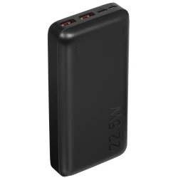 J101A, black, Внешний аккумулятор портативный, Power Bank (20000mAh), 2xUSB, 1xUSB-C, 3А, QC 3.0, PD20W