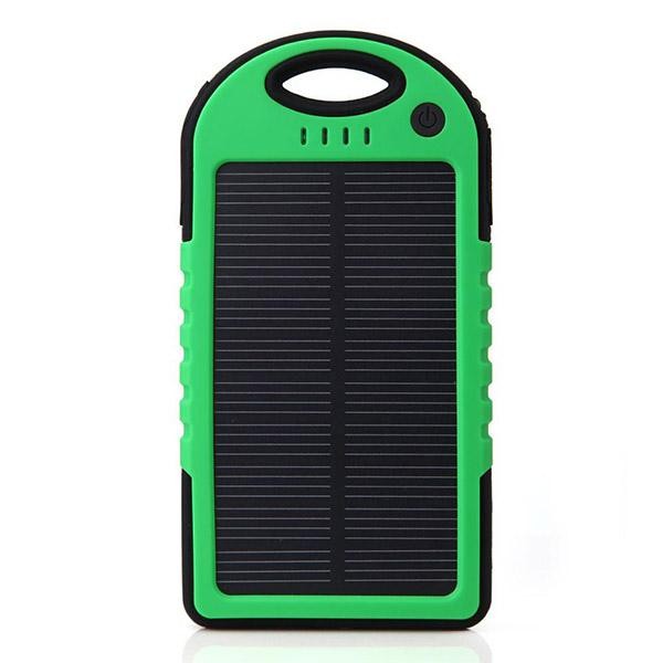 Внешний аккумулятор 5000 мАч Solar Charger зеленый