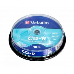 Диск VERBATIM CD-R 80 (52х) Shrink (10) (300)