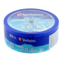 Диск VERBATIM CD-R 80 (52х) Shrink (25)																			