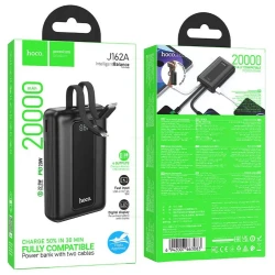 Внешний аккумулятор с кабелем Type-C и Lighting Hoco J162A 20000mAh