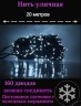 Гирлянда уличная 20м. 160 LED, темный провод, холодный белый с мерцанием (можно соединять) (wm20-w)