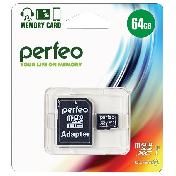 Купить Карта памяти Perfeo microSDXC 64GB High-Capacity (Class 10) UHS-1 в магазине Мастер Связи
