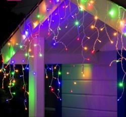 Бахрома уличная 12м.-65см., 480 ламп LED, цвет свечения мультицвет,нить белая, (можно соединять) zwm-2-1600mult
