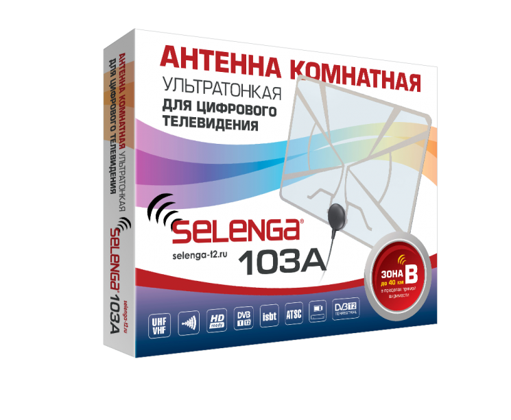 Купить Комнатная ТВ антенна Selenga 103A для цифрового ТВ в магазине Мастер Связи